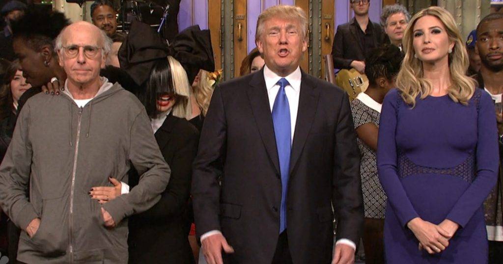 Larry David y Donald Trump en SNL