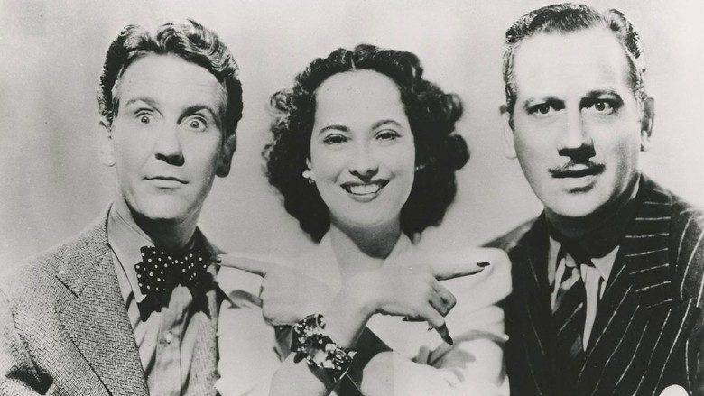 Burgess Meredith, Merle Oberon y Melvin Douglas en Lo que piensan las mujeres