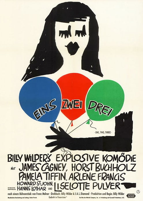 Billy Wilder Uno, dos, tres - Poster original alemán