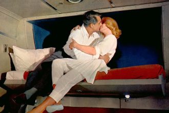 Con la muerte en los talones - Cary Grant y Eva Marie Saint